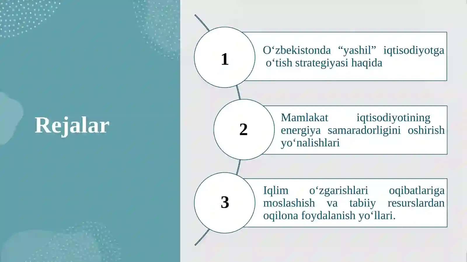 O‘zbekistonda “yashil iqtisodiyot”ni shakllantirish va rivojlantirish bosqichlari 2