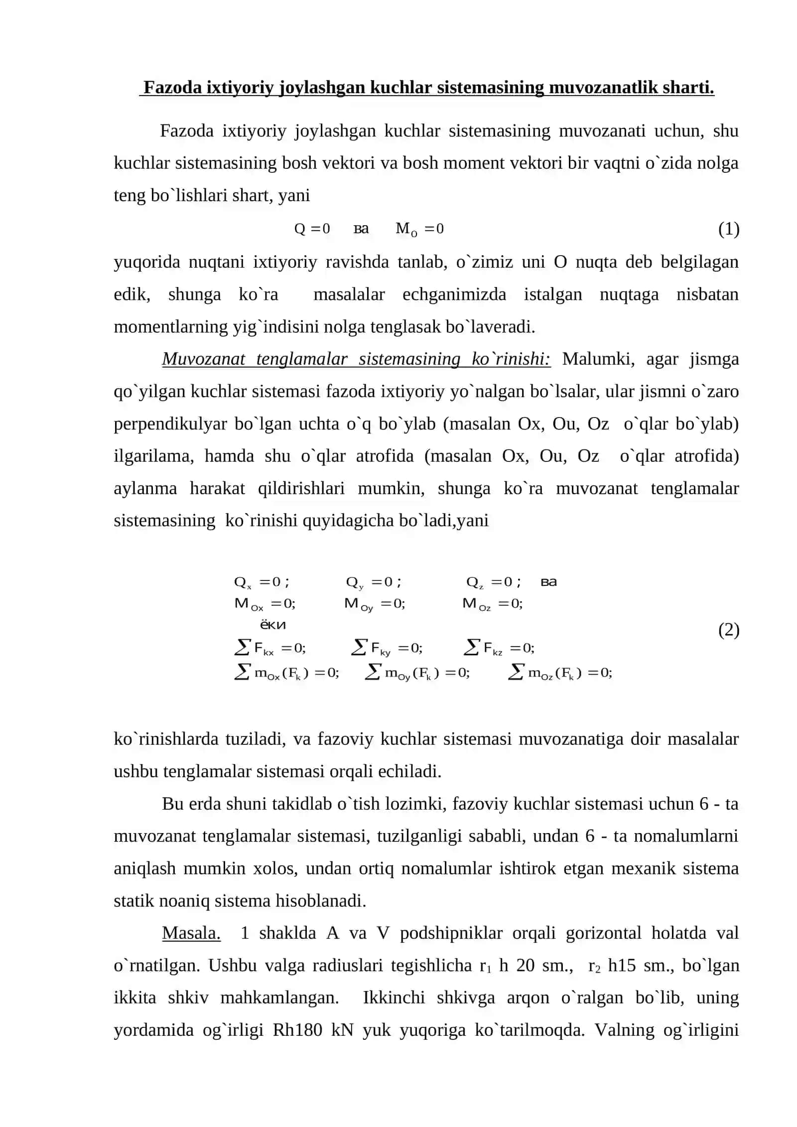 Fazoviy kuchlar sistemasi 2