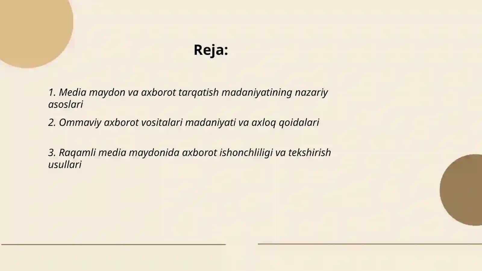 Media maydon va media maydonda axborot tarqatish madaniyati 2