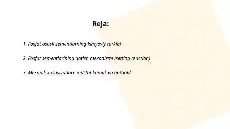 Fosfat asosli sementlar 2