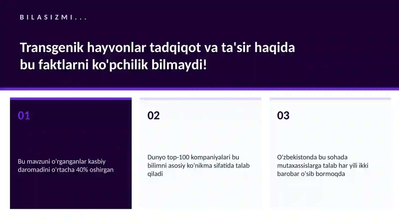 BIOTEXNOLOGIYA VA GENOMIKA 2
