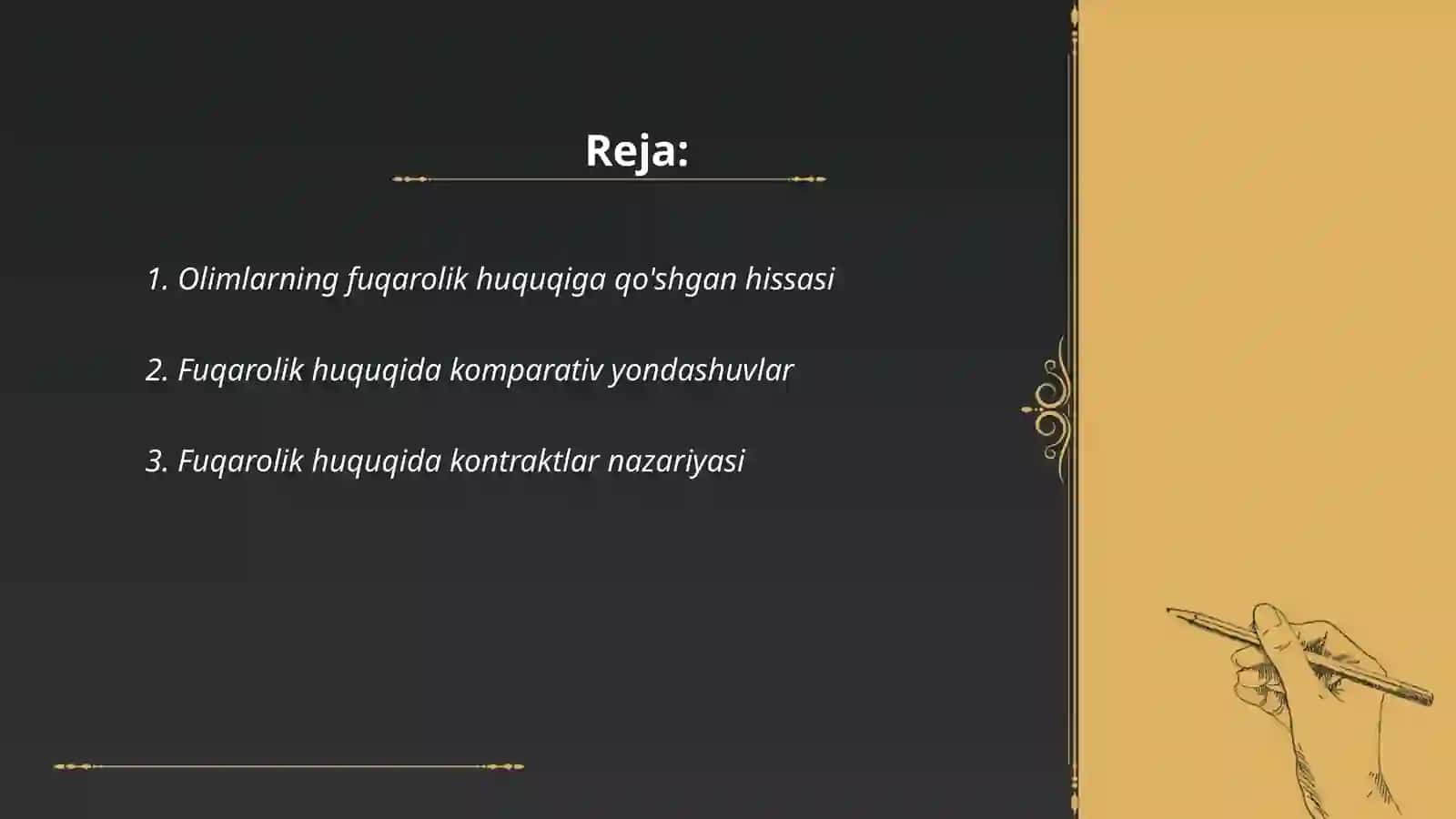 Olimlar fuqarolik huquqiga qo'shgan hissasi 2