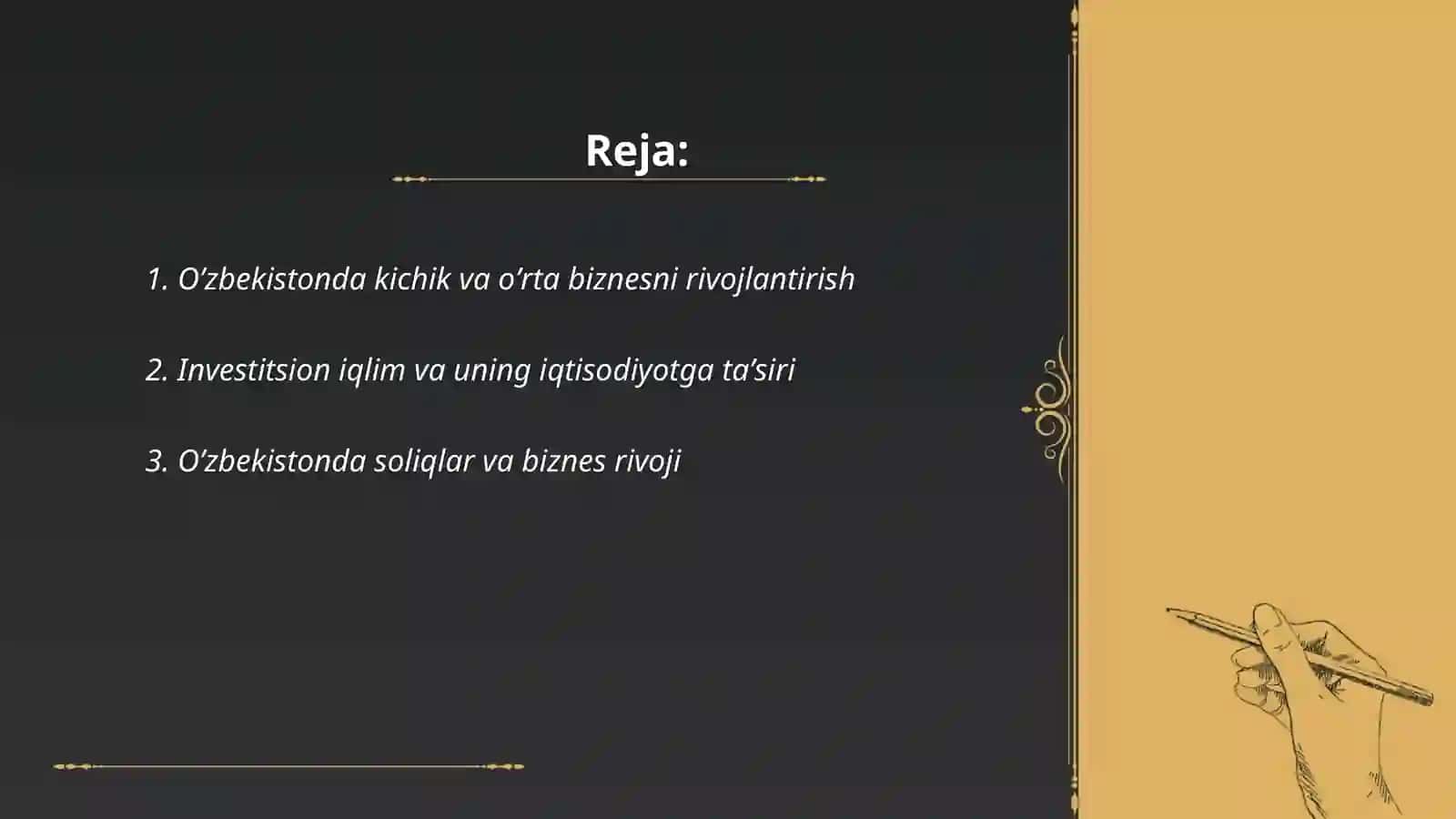 Oʼzbekiston iqtisodiyotida biznes oʼrni va mohiyati 2