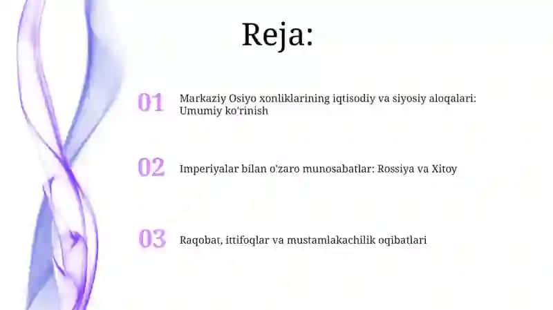 Oʻrta Osiyo xonliklari iqtisodiy va siyosiy aloqalari 2