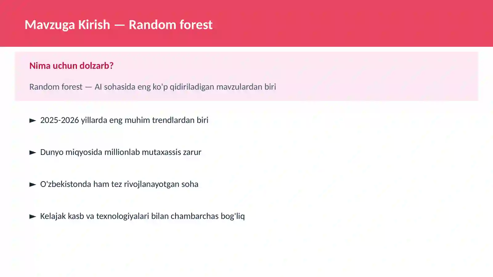 Random forest 2