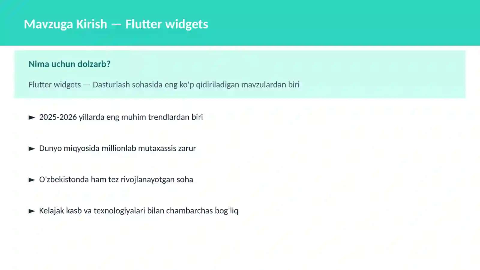 Flutter widgets 3