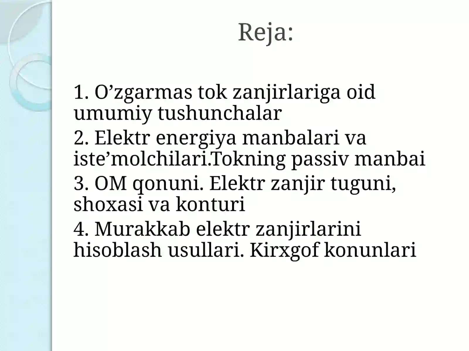 Nochiziqli o’zgarmas to'k elektr zanjirlar 2