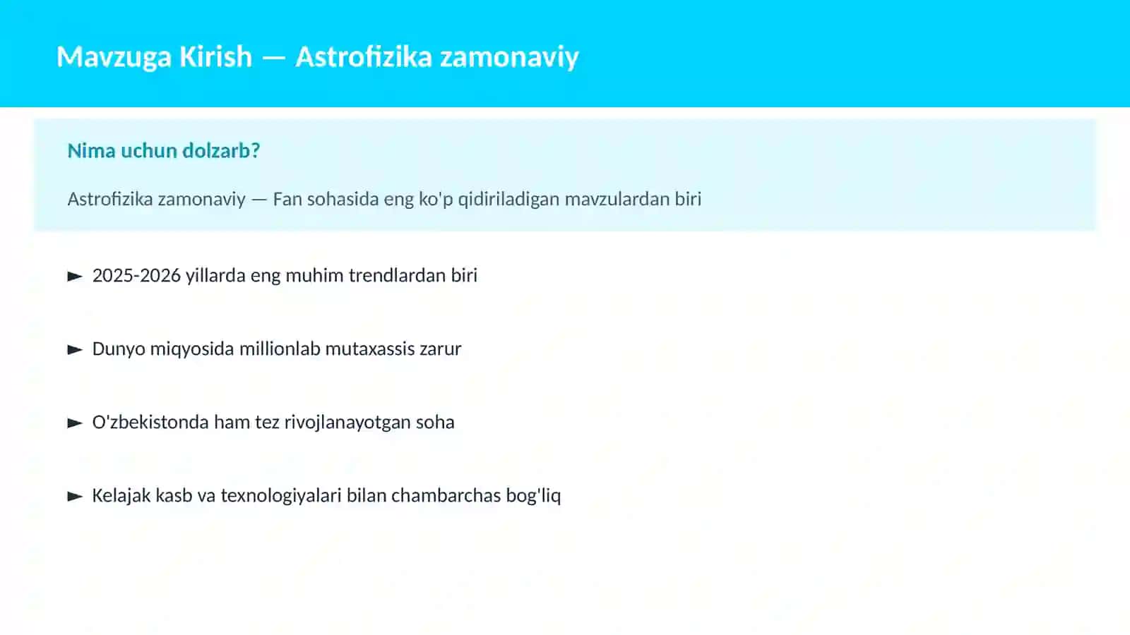 Astrofizika zamonaviy 2