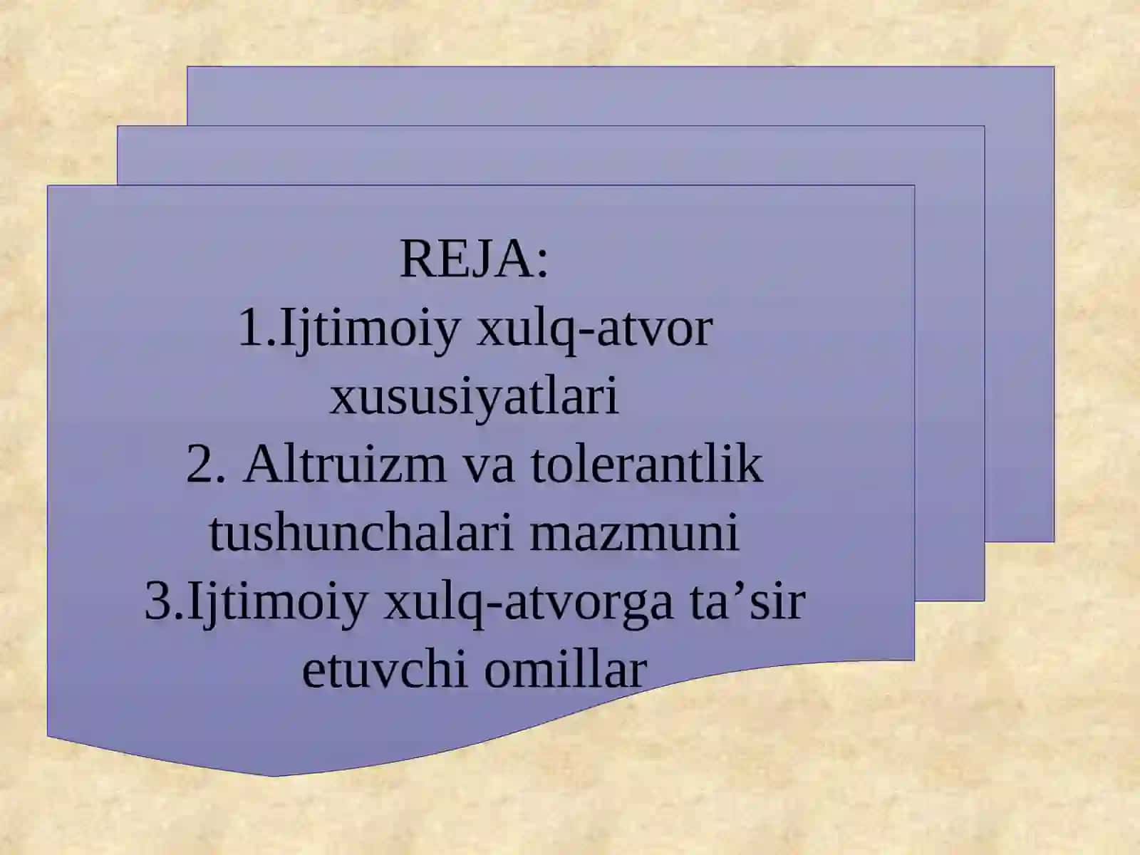 Ijtimoiy xulq-atvor xususiyatlari 2
