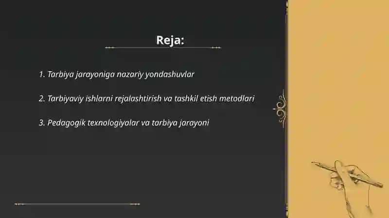 Tarbiya jarayonlarini tashkil etishga doir yondashuvlar 2