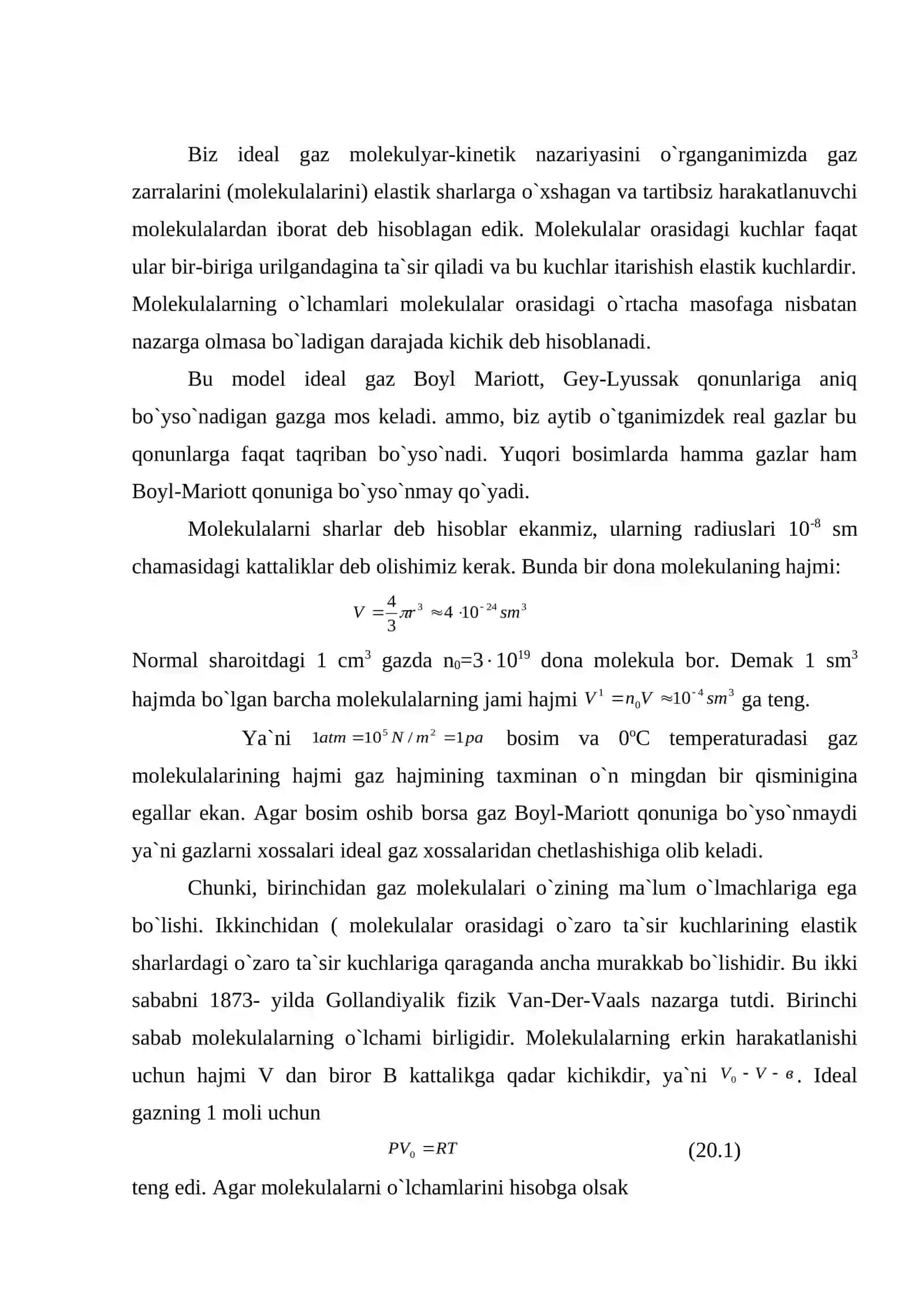 Molekulalararo o`zaro ta`sir kuchlari 2