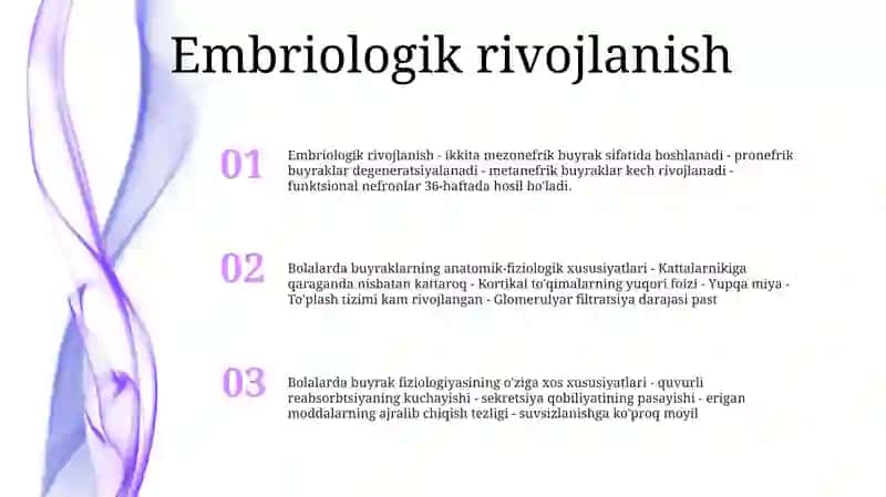 Bolalarda Buyraklarni Anatomo-Fiziologik Xususiyatlari 2