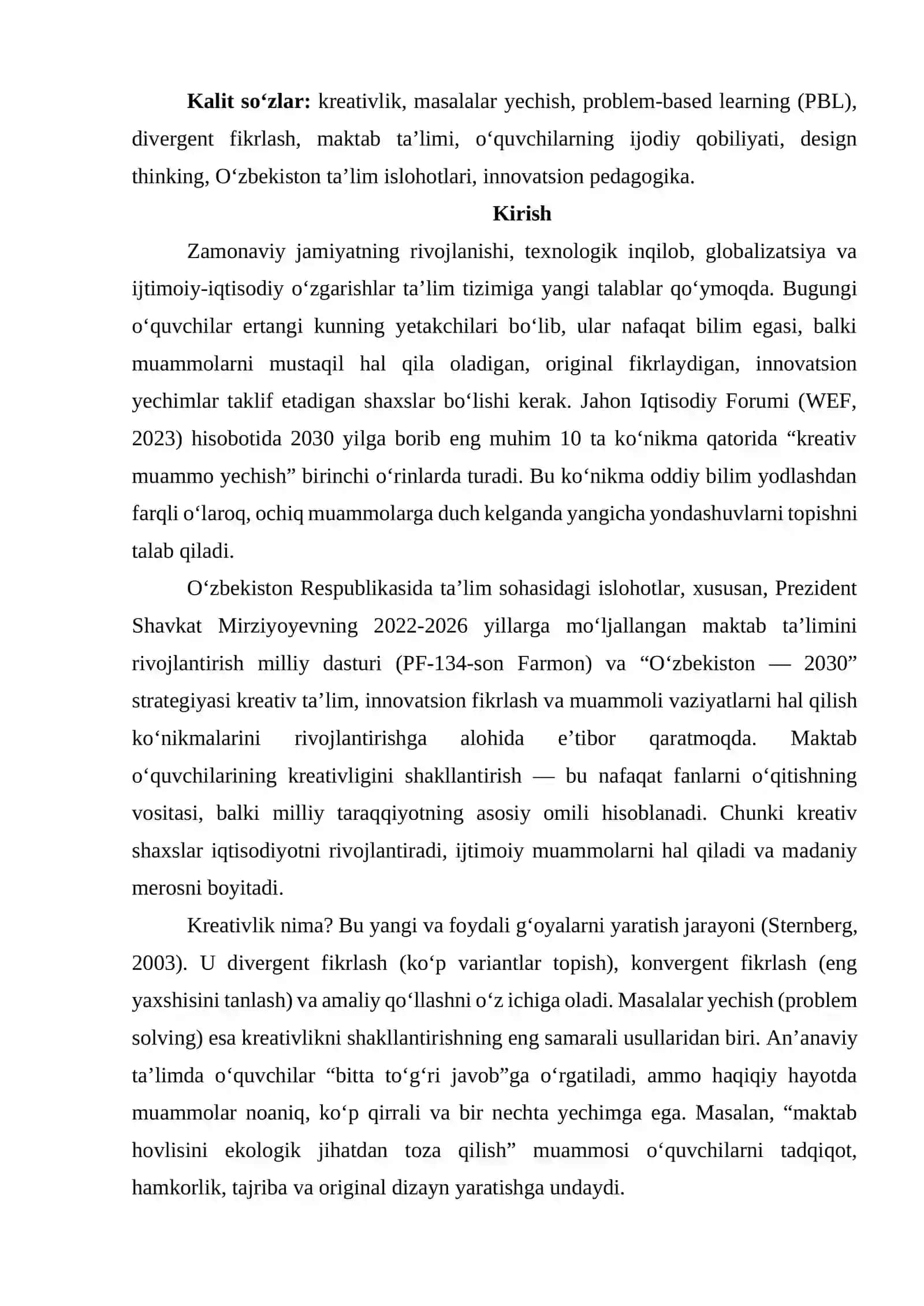 Kreativlikni rivojlantirish usullari 2