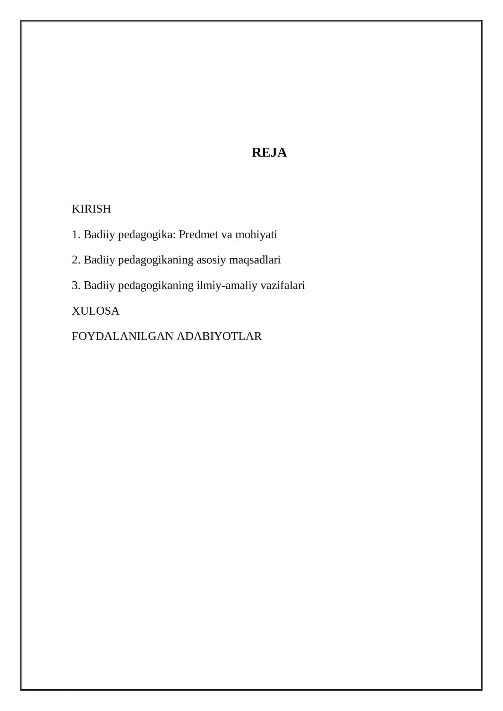 Badiiy pedagogika: Predmet va mohiyati 2
