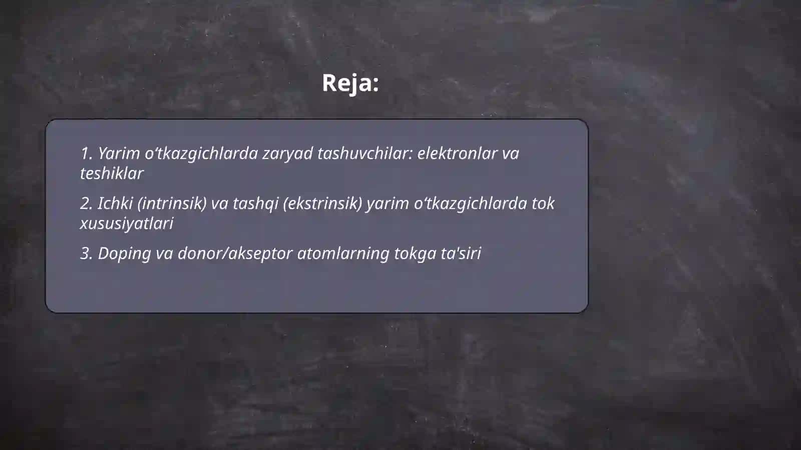 Yarim o‘tkazgichlarda elektr toki va ularning xususiyatlari 2