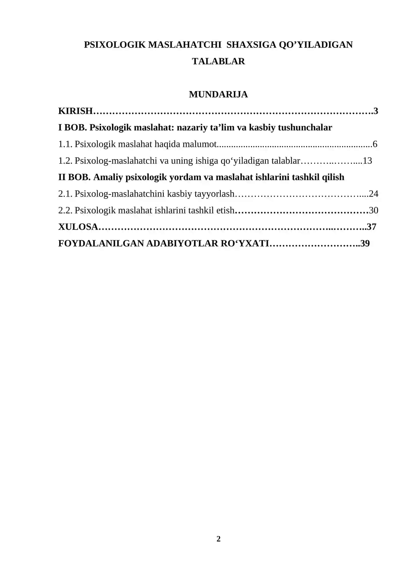 PSIXOLOGIK MASLAHATCHI SHAXSIGA QO’YILADIGAN TALABLAR,.docx 2