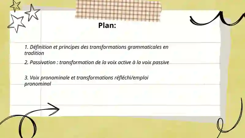 Les transformations grammaticales en tradition 2