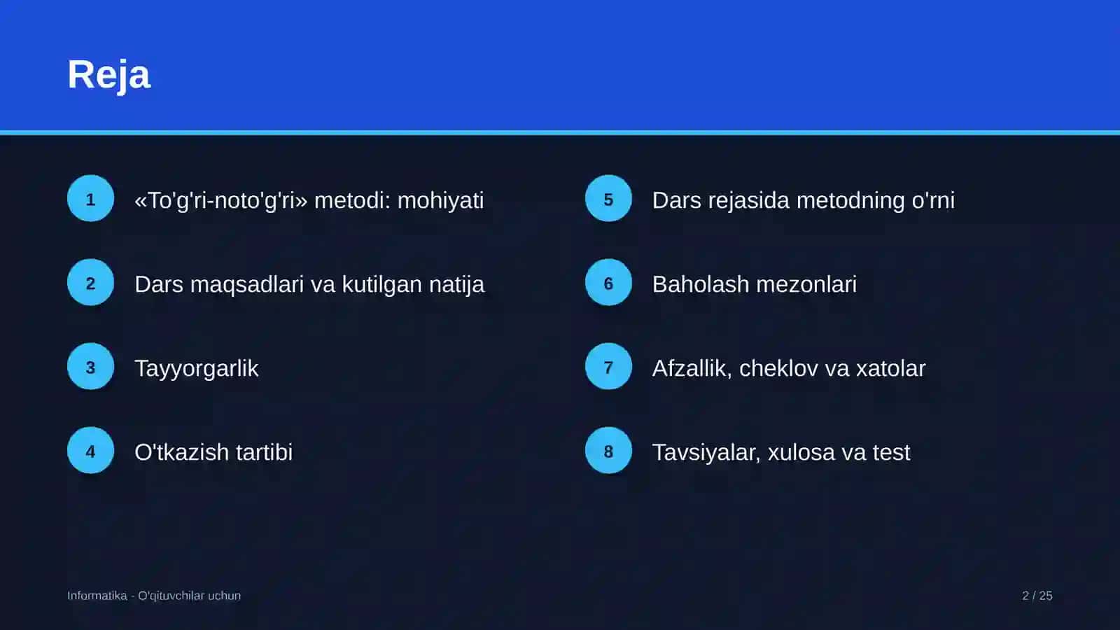 informatika darslarida to'g'ri noto'g'ri metodidan foydalanish 6455 2