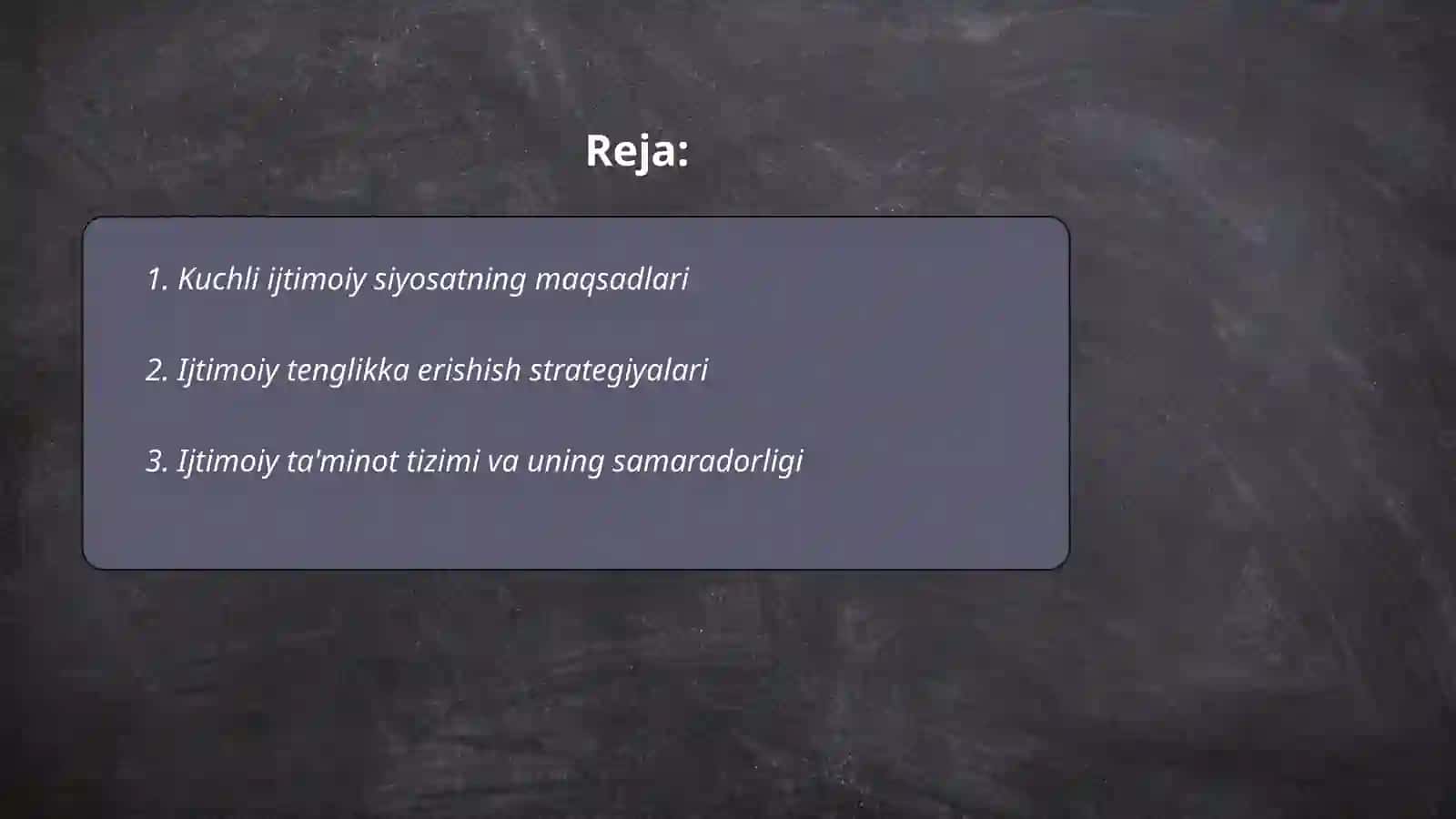 Kuchli ijtimoiy siyosatning xususiyatlari va ustuvor yõnalishlari 2