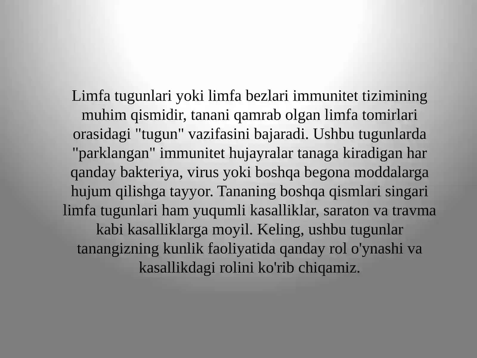 LIMFA TUGUNLARI, GEMOLIMFATIK TUGUNLAR, TALOQ TUZULISHI 2