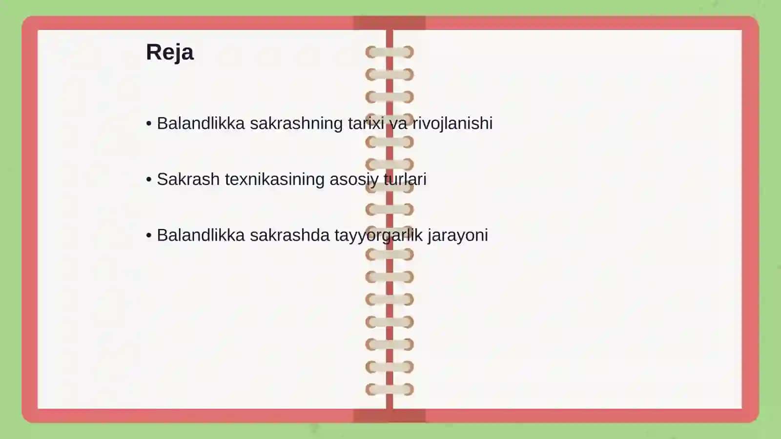 Balandlikka sakrash texnikasi 2