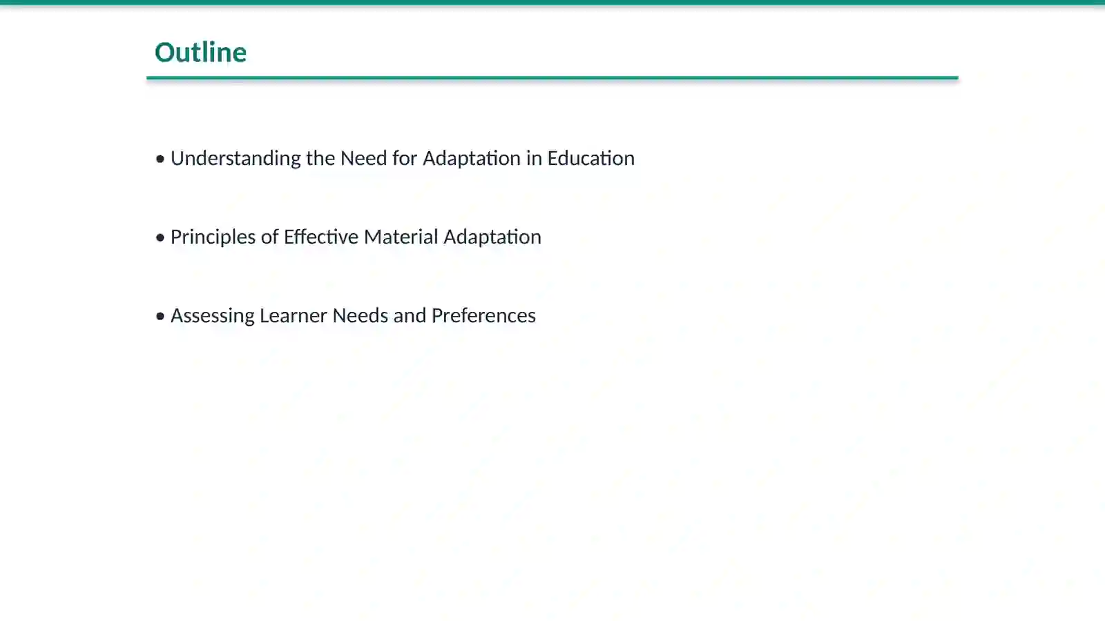 Adapting learning and teaching materials 2