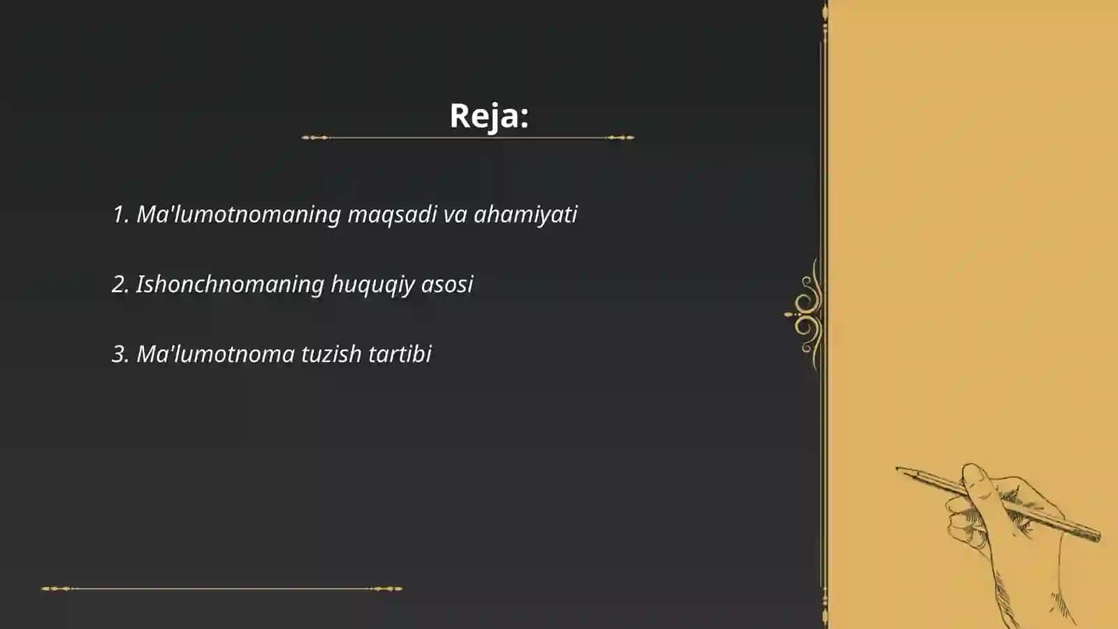 Ma'lumotnoma, Ishonchnoma va uning o‘ziga xos xususiyatlari 2