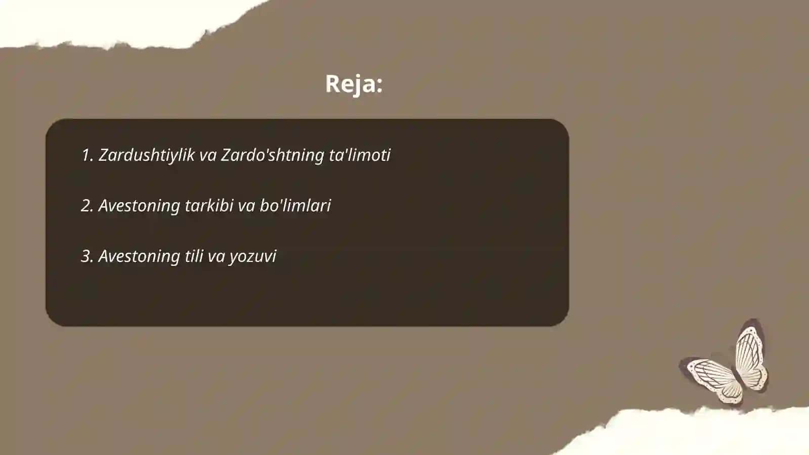 Avesto qadimgi tarixni o'rganishdagi muhim manbaa 2
