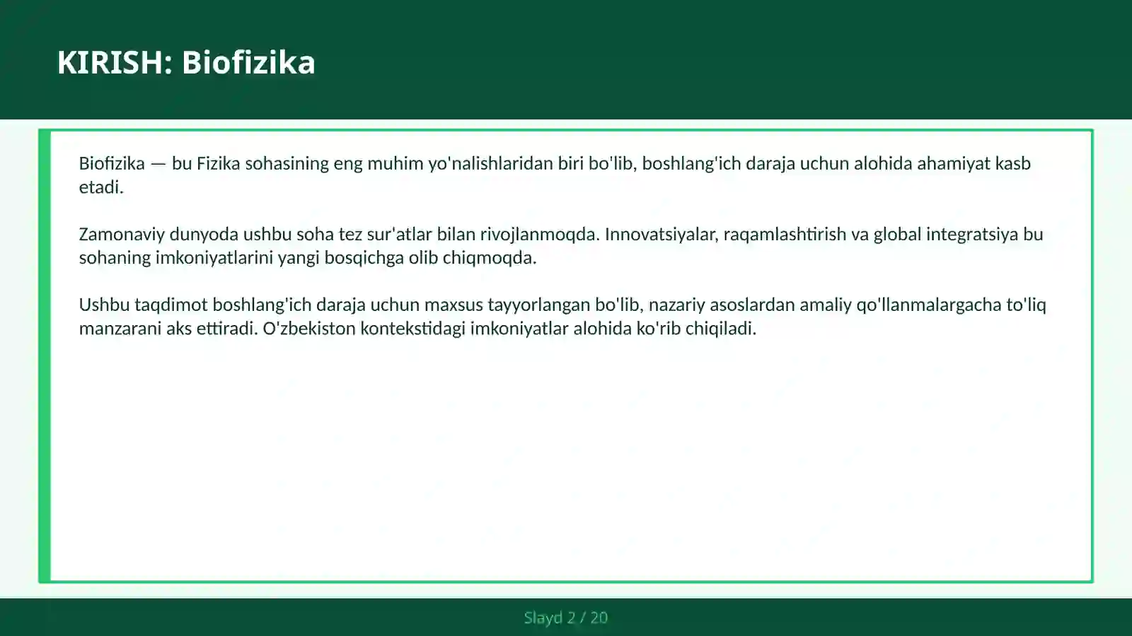 BIOFIZIKA 2
