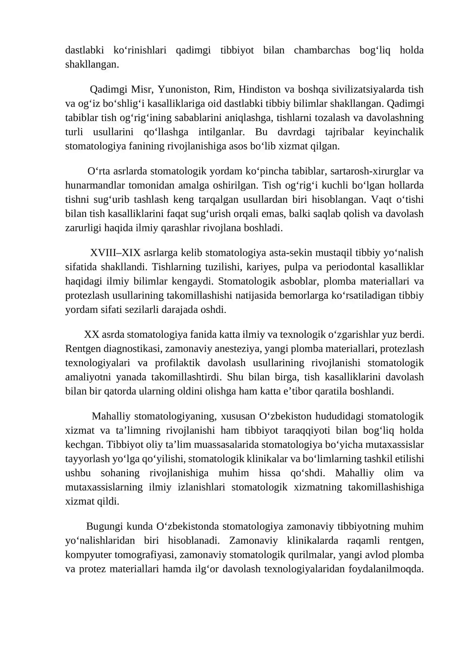 Stomatologiya faniga kirish 2