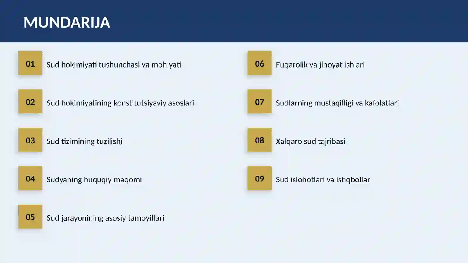 Sud hokimiyati mavzusida 2