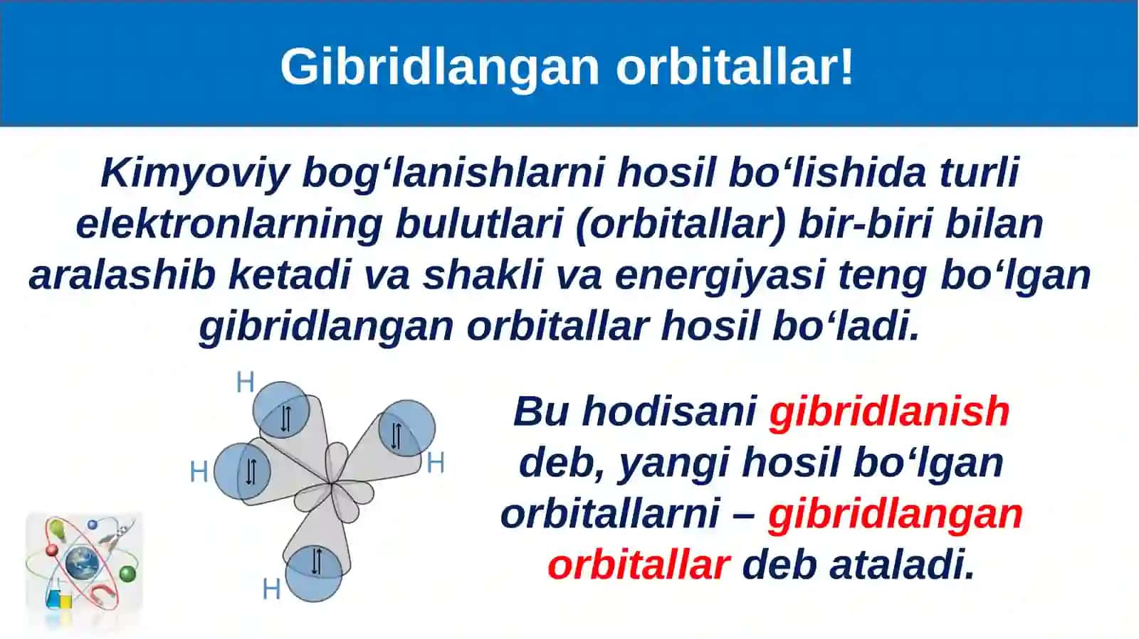 Organik birikmalarda uglerod atomining gibridlanishi 2