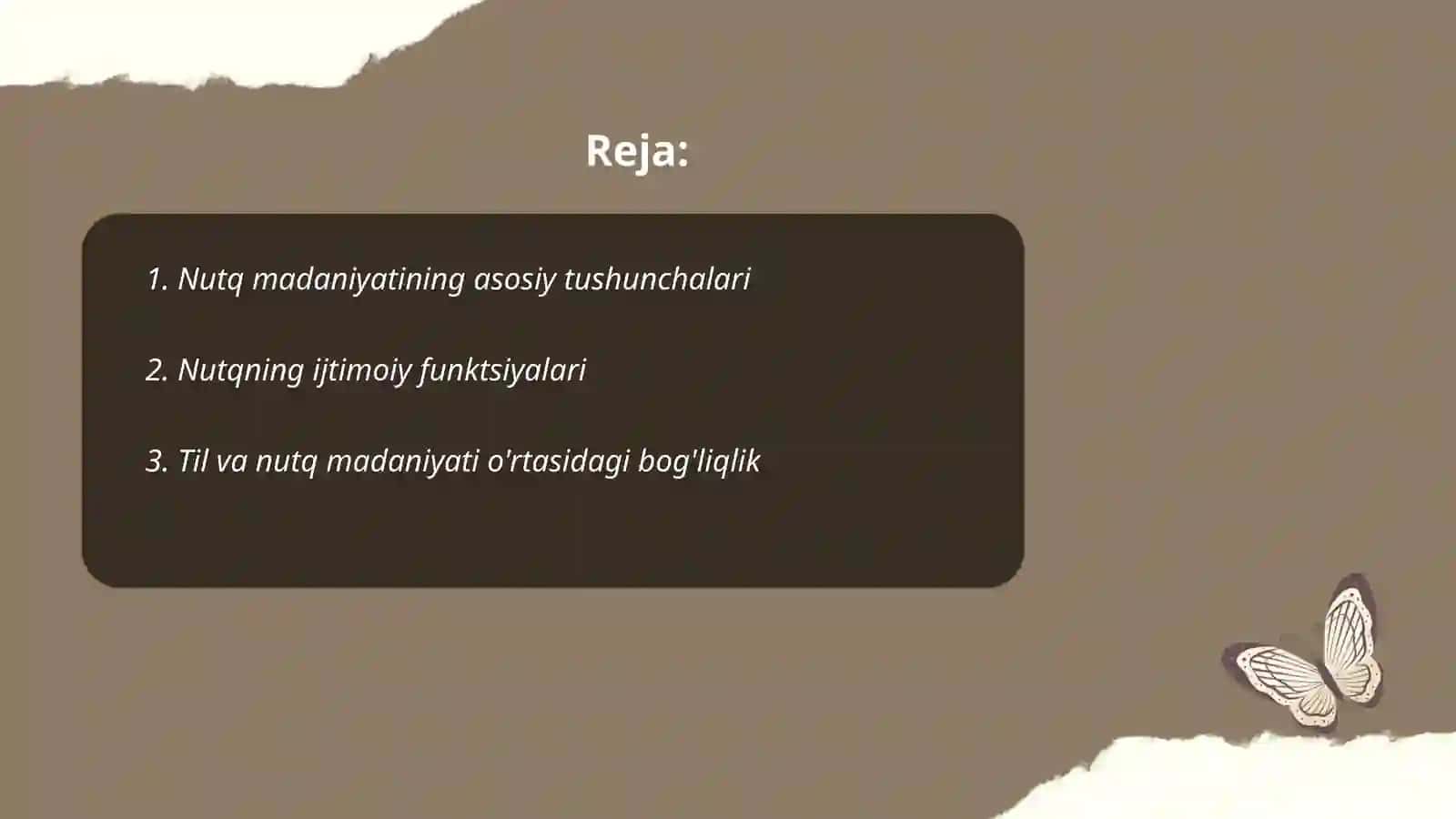 Nutq madaniyati va davlat tilida ish yuritish 2