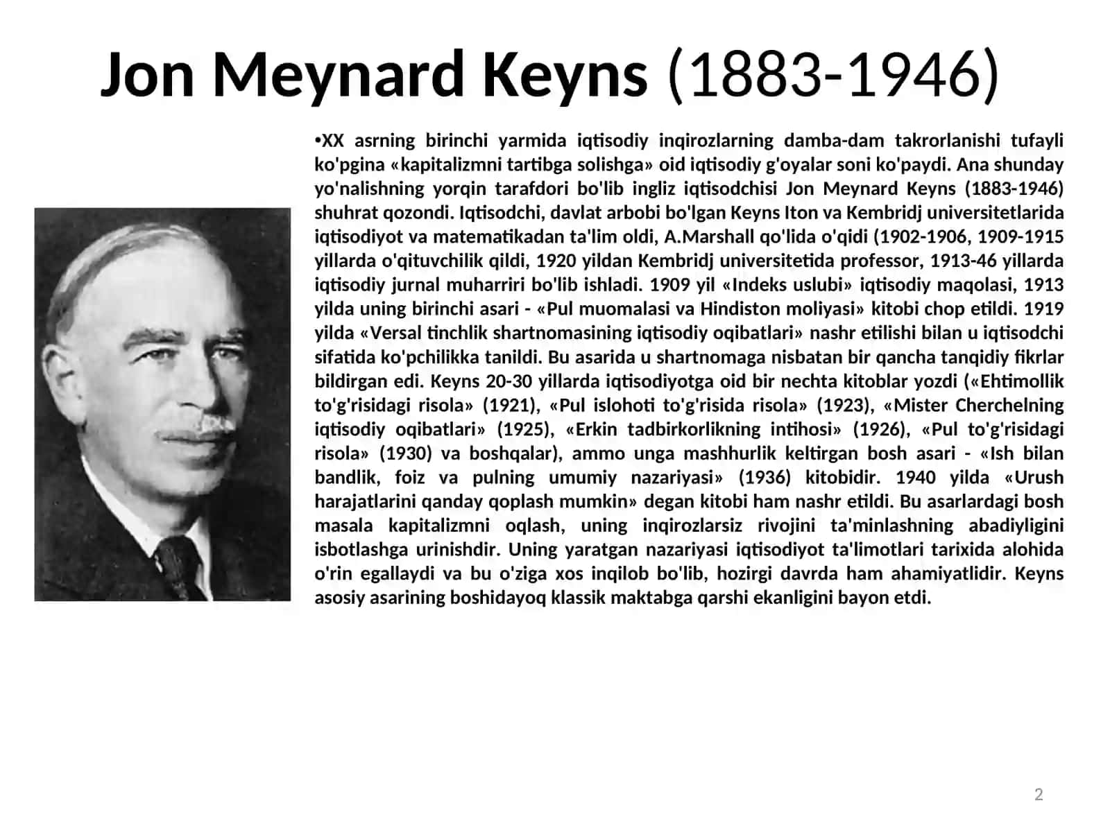 J.M.Keyns ta'limoti va keynschilik 2