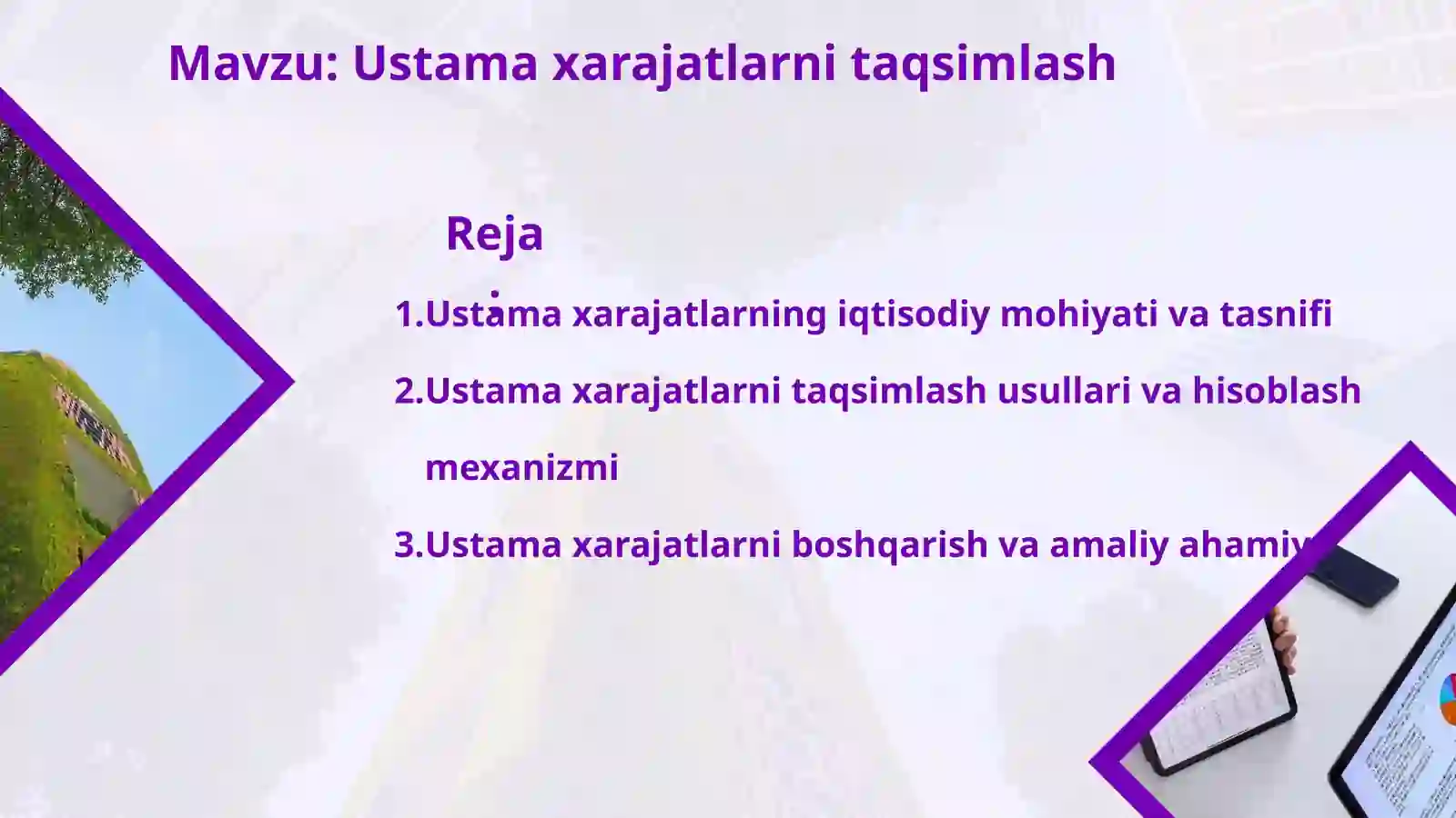 Ustama xarajatlarni taqsimlash 2