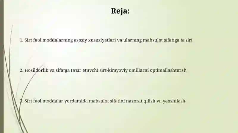 Donning fizik-kimyoviy xossalarini tayyor mahsulotning chiqishi va sifatiga tasiri 2