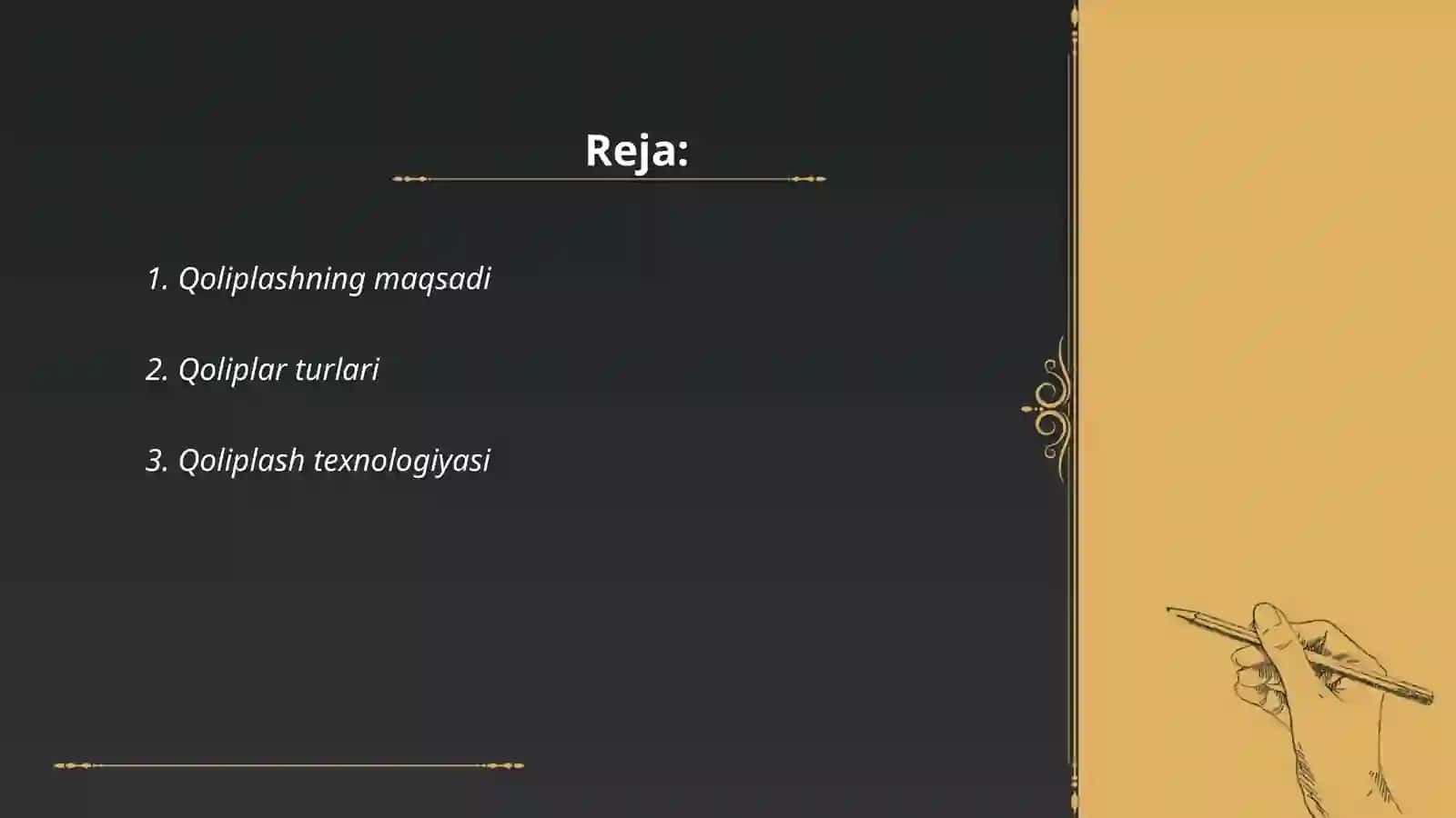 Qolipni qollanilish maqsadi va qoliplarning asosiy turlari 2