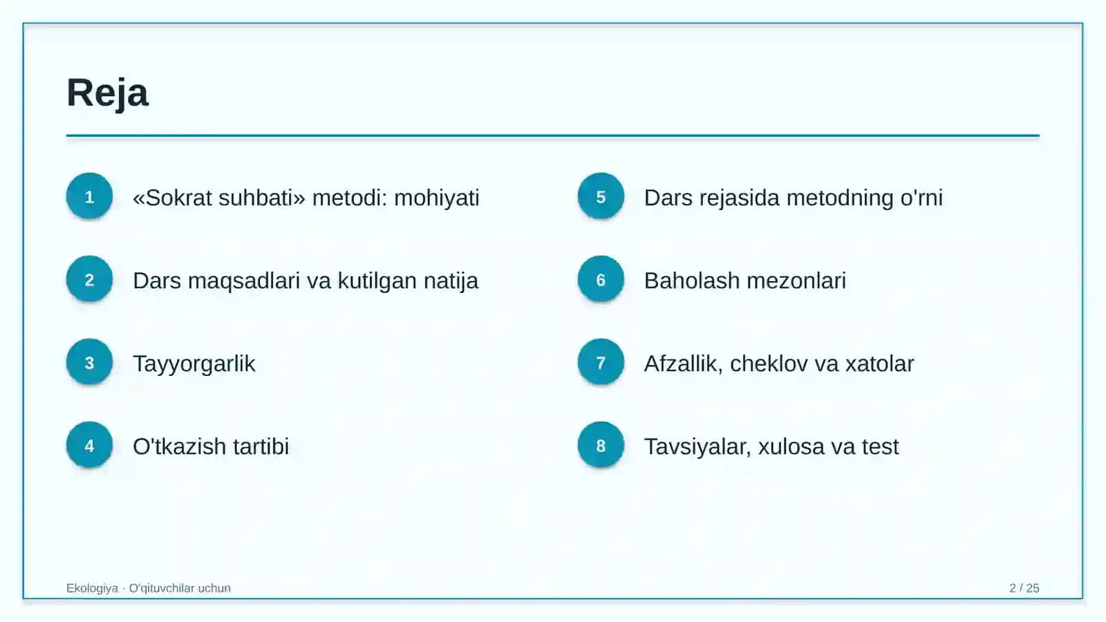 ekologiya darslarida sokrat suhbati metodidan foydalanish 6702 2
