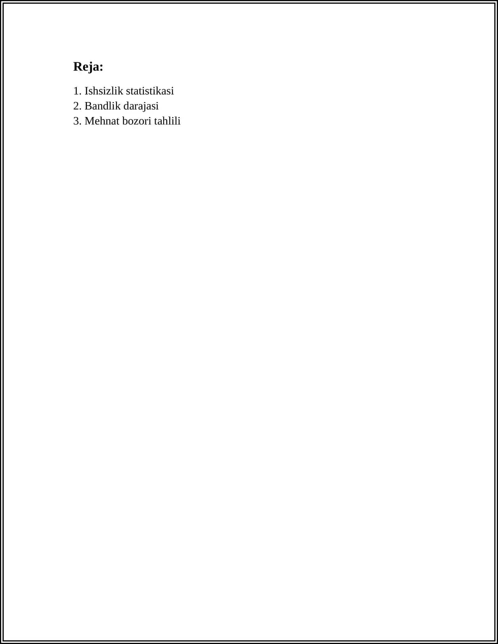 MEHNAT BOZORI STATISTIKASI 2