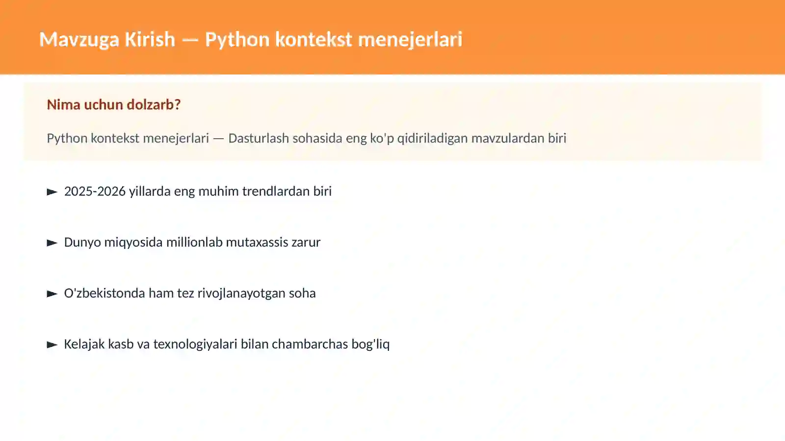 DASTURLASH | PYTHON DASTURLASH 2