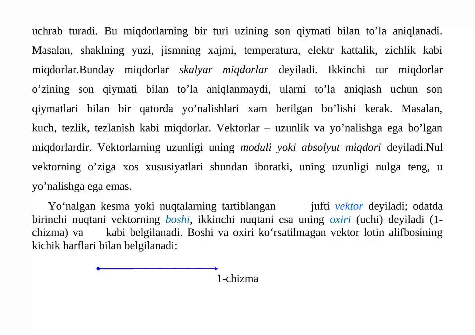 Vektorlar nazariyasi elementlari 2