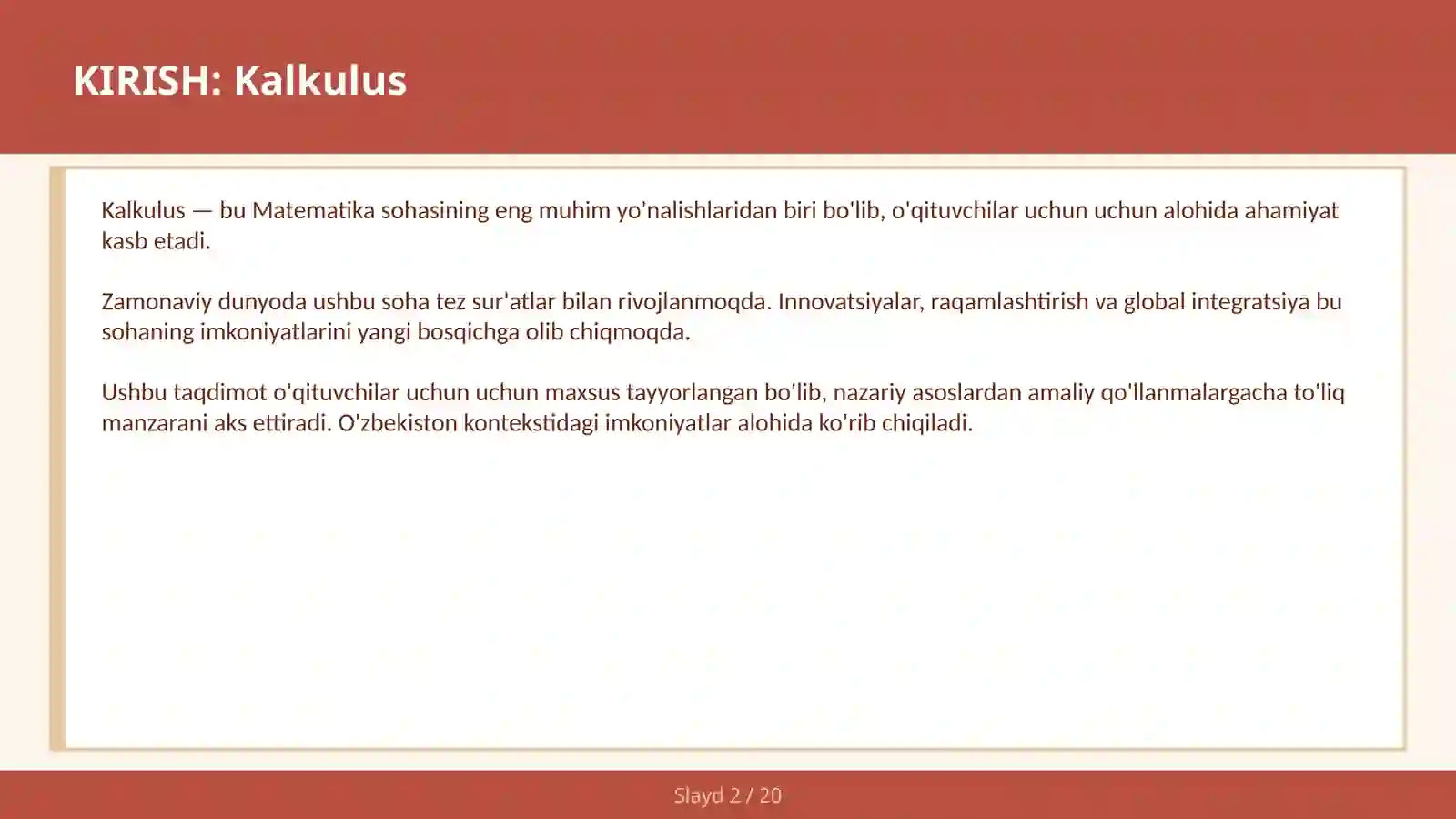 Kalkulus 2