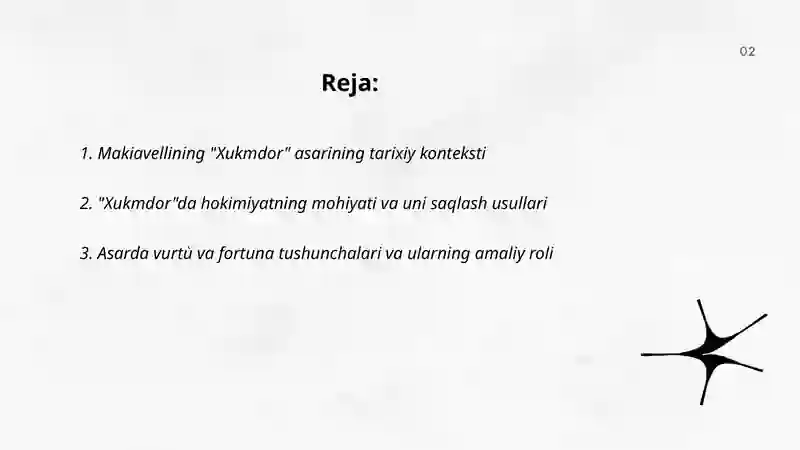 Makiavellining "Xukmdor" asari 2