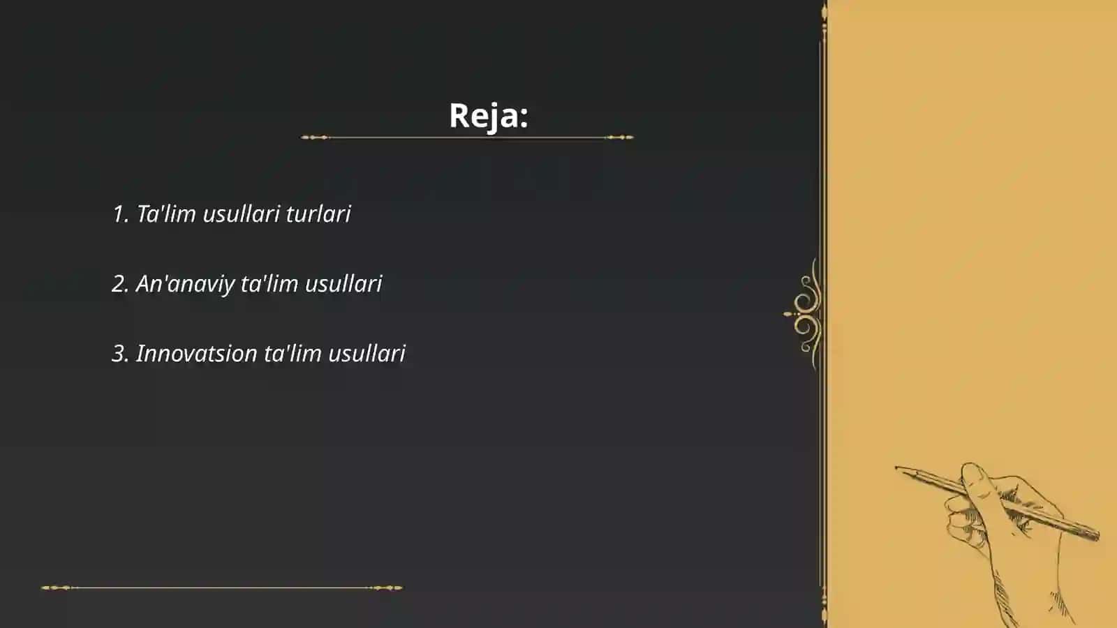 Ta'lim Usullari Turlari 2