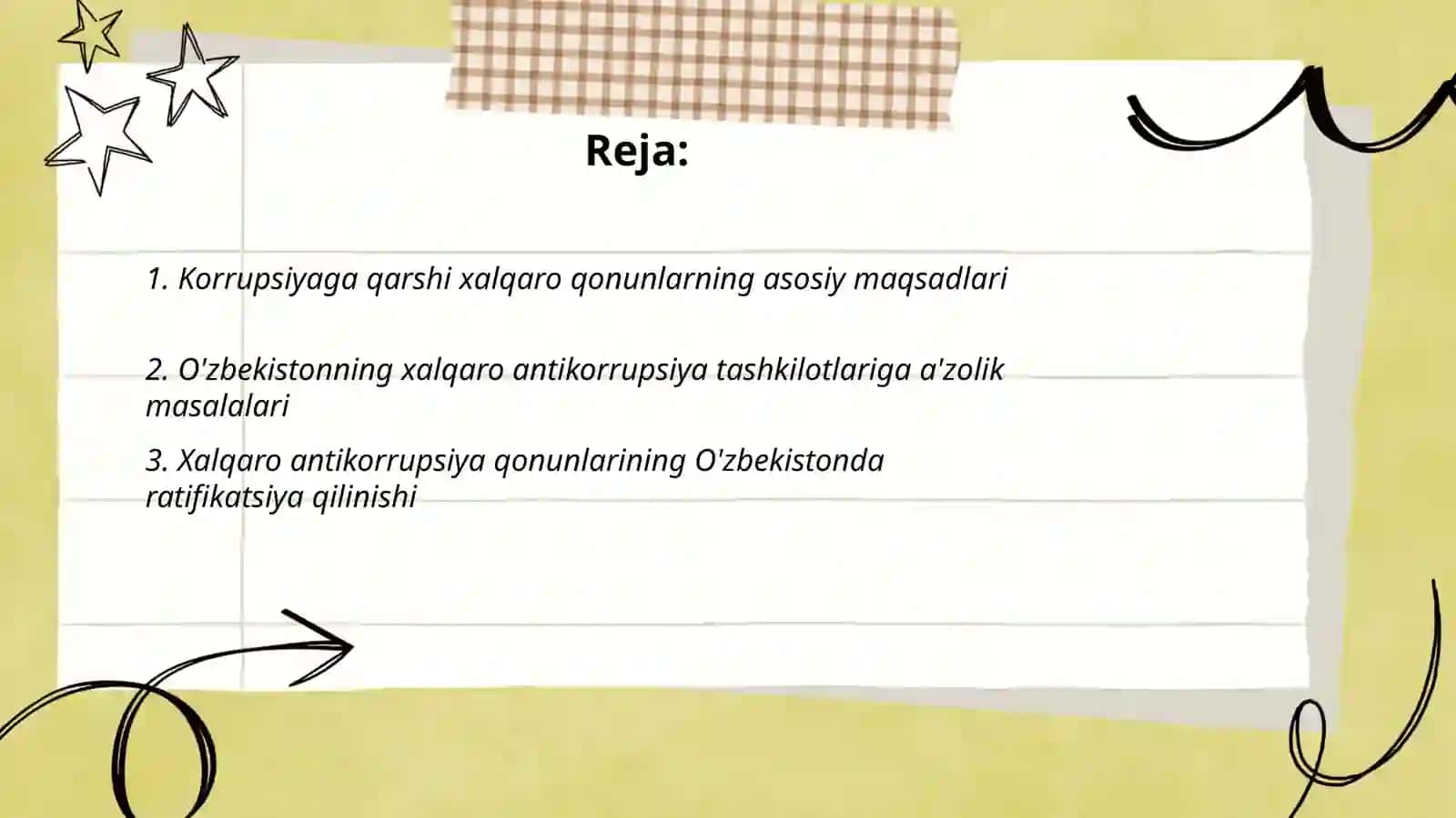 Korrupsiyaga qarshi kurash boʻyicha xalqaro qonunlar va qarorlarning Oʻzbekistonda ratifikatsiya qilishning ahamiyati 2