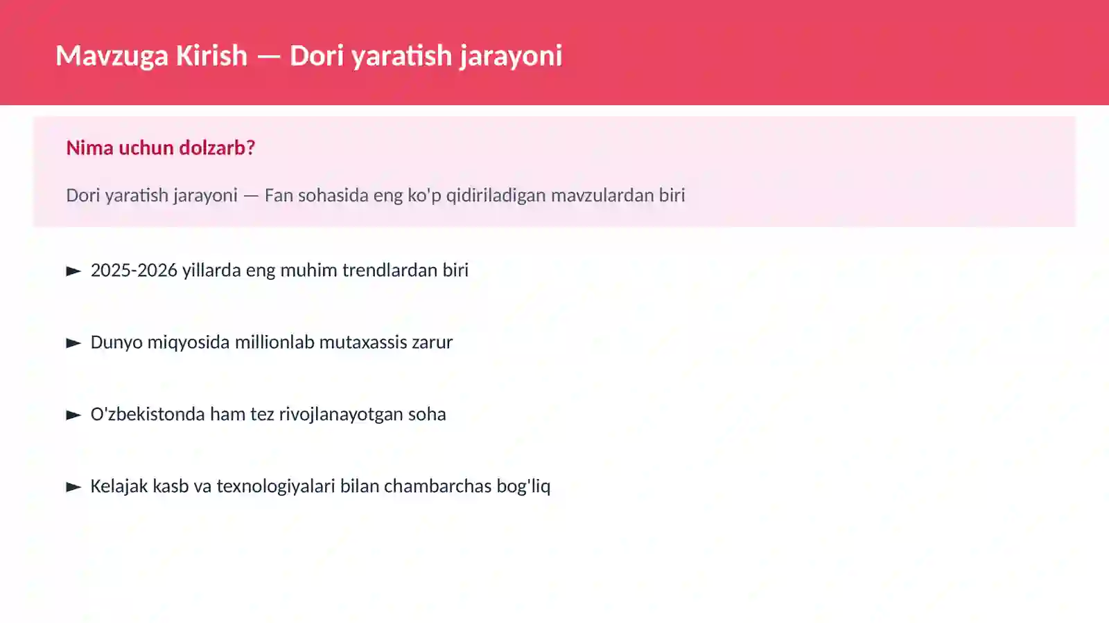 Dori yaratish jarayoni 2
