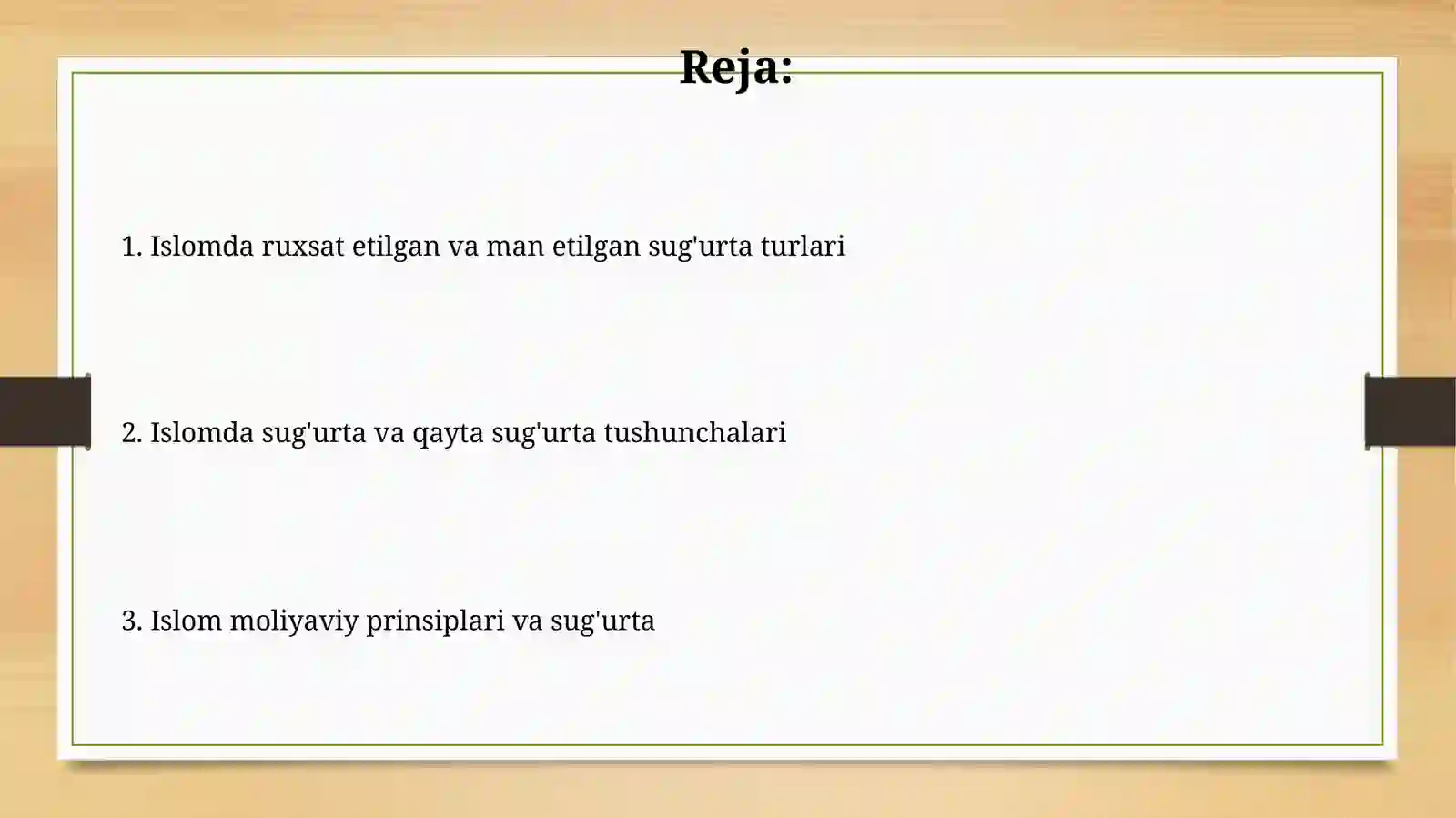 Islomda takoful va qayta sug‘urtalash 2