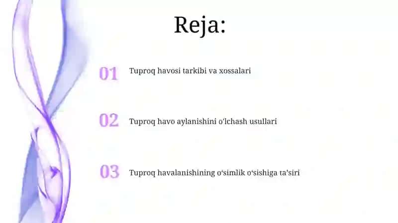 Tuproqning havo xossalari va havo rejimini aniqlash 2