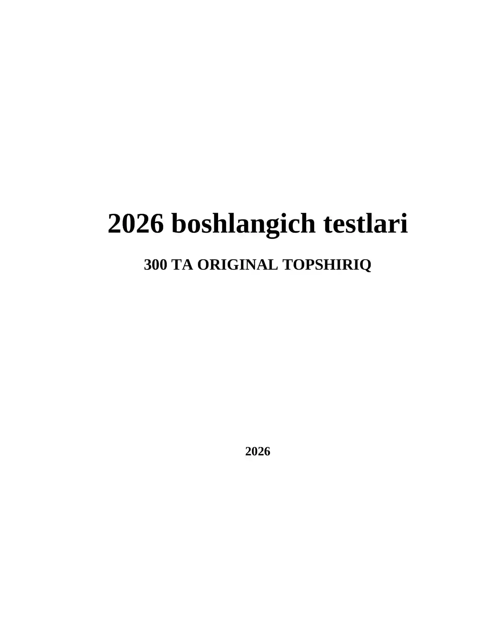 BIOLOGIYA — Topshiriqlar (Q1-100) 2