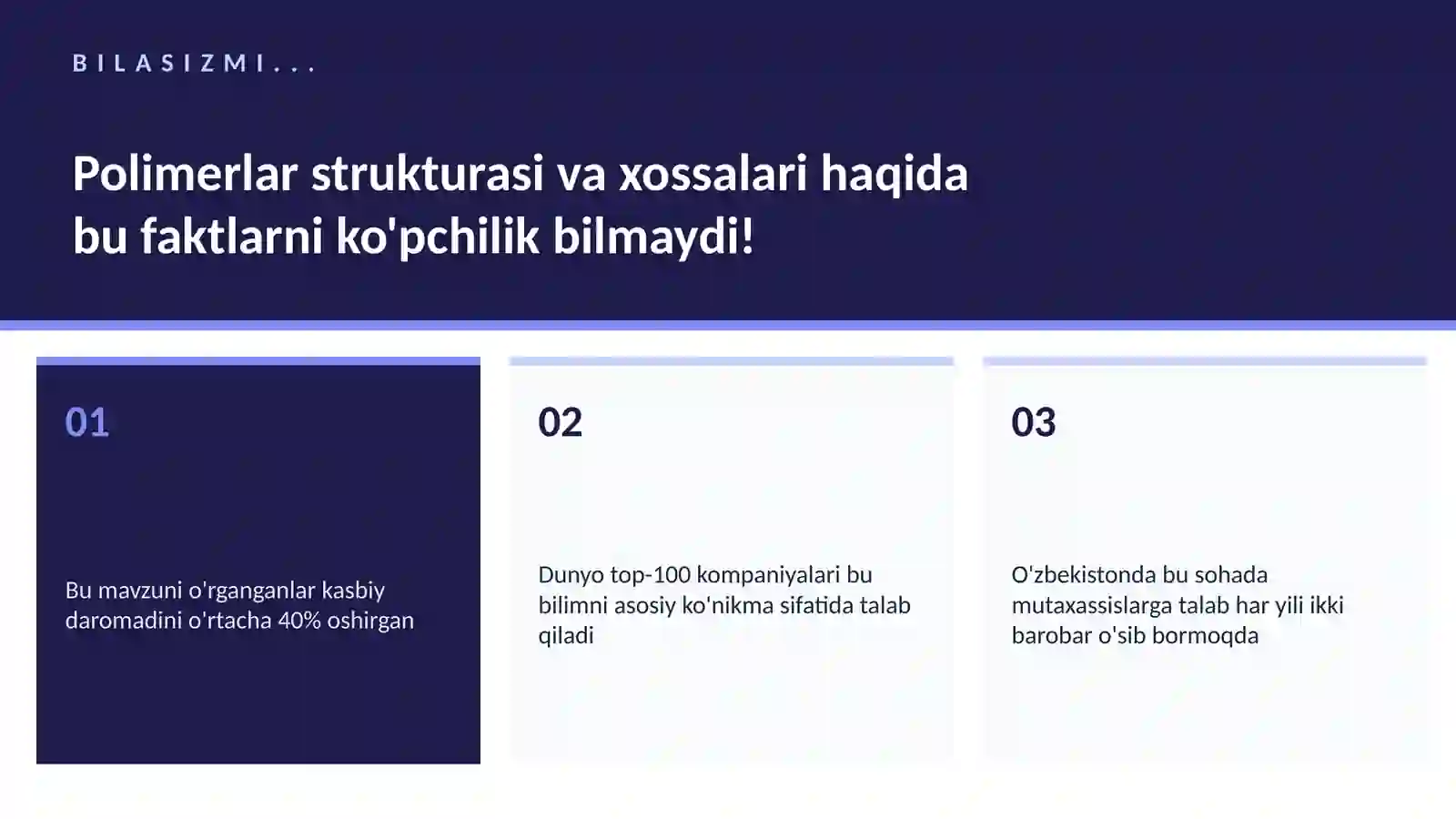 Polimerlar strukturasi va xossalari 2